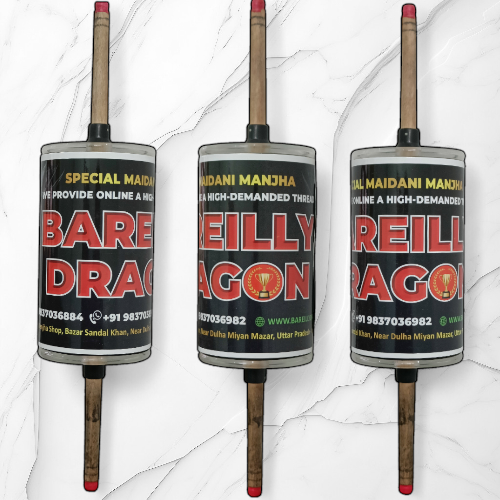 Bareilly Black Dragon Manjha 6 Reel 6 Cord 8400 Hammer